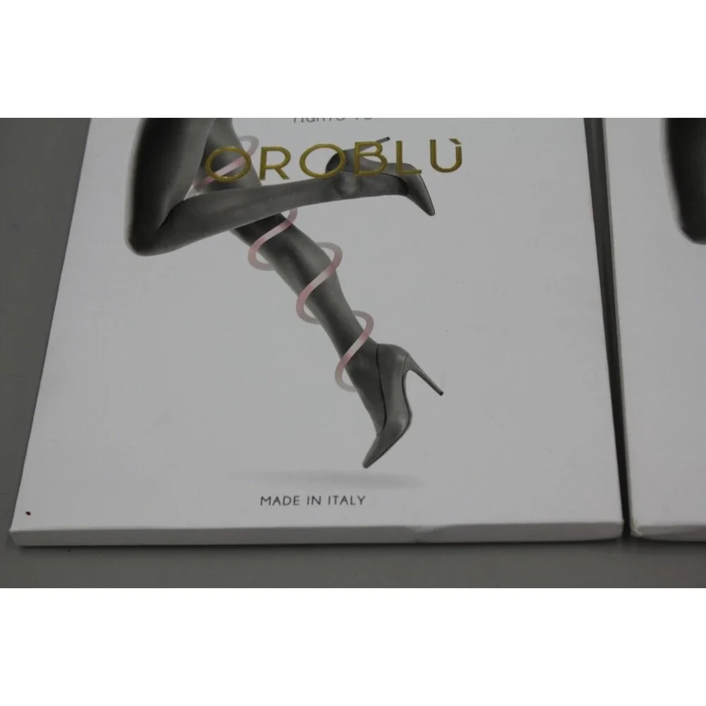 Lot of 5 Pairs Oroblu Repos Medium Compression Tights 70 SMALL Black Italy NEW